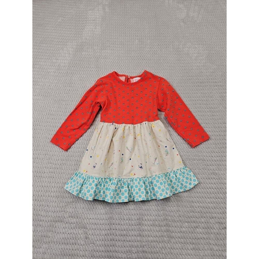 Ricrac & Ruffles Dress Babygirls 24 Months Polka Dots Nursery Rhyme